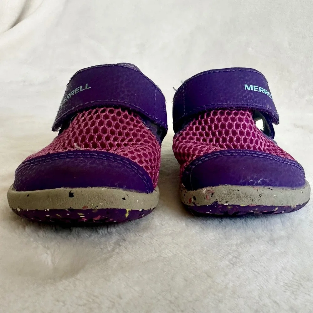 Merrell Toddler Hydro Water Sandal‎ Purple Pink Size 4.5 Velcro